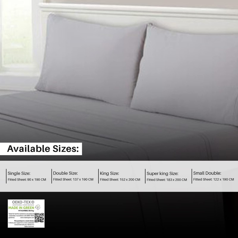 Extra Deep Fitted Sheet 40cm 16 Inch - Non Iron