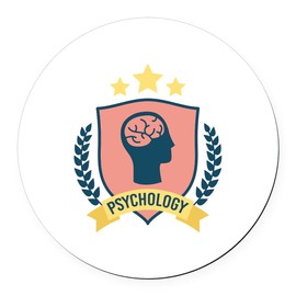 CafePress Psychology 5.5" Round Car Magnet Magnetic Bumper Display