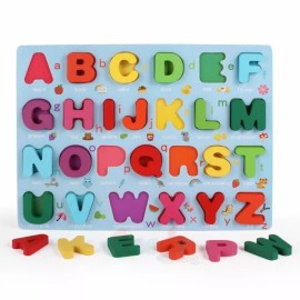 Unbranded Educational Learning Toy for Toddlers Kids Wooden Alphabet & Number Puzzle - Alphabet Puzzles