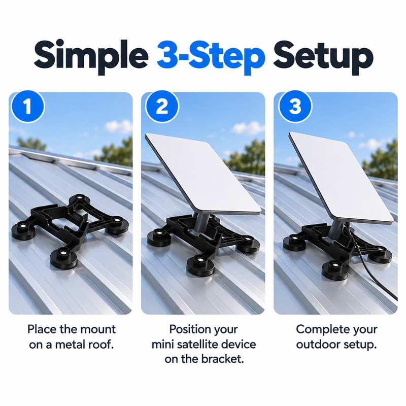Magnetic Roof Mount for Starlink Mini/Mini X – 4 Magnetic