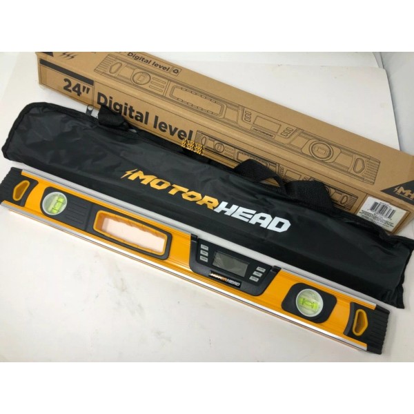 MOTORHEAD 24-Inch 0° - 180° SMART DIGITAL Level LCD Screen