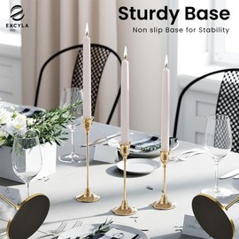 EXCYLA - Elegant Candle Stick Holder | Stylish Candlestick Holder for Home & Events | Sleek and Durable | Exquisite Design | Non Slip Pad | Easy to Assemble | Perfect Home Ambiance