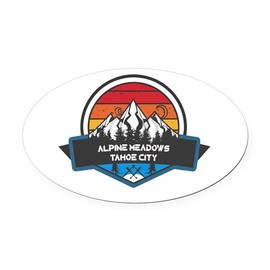 CafePress Alpine Meadows Tahoe City California Euro Oval Car Bumper Magnet