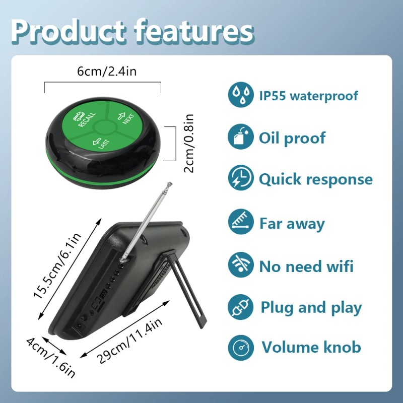 Wireless Queue Management System LED Token Number Take a Number