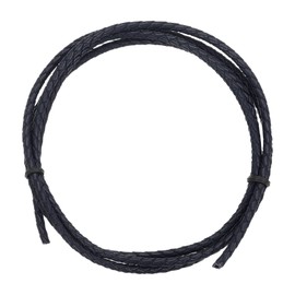 MECCANIXITY - Cordón de piel trenzado redondo de 4 mm, cordón de piel sintético trenzado de 2 yardas para hacer joyas, collares, manualidades, trenzado, 118