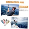KOMBIUDA 4pcs Realistic Bass Lure Kit Freshwater Saltwater Metal Blade