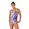 Speedo Womens Modern Cyclone Swirl Flyback 1Pc, Team Purple, 12/38