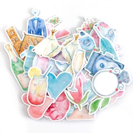 Beautiful Wedding Stickers and True Love Stickers for Scrapbooking, Invitations and Guestbooks by Navy Peony (32 Pieces)