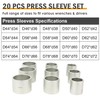 28PCS ProfessionalPress & Pull Sleeve Kit for Removing Bearings Bushes