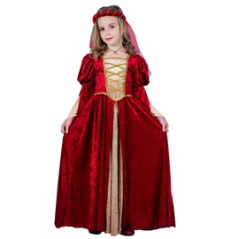 SEA HARE Mittelalterliche Renaissance Mädchen Prinzessin Kleid (S :4-6 Jahre)
