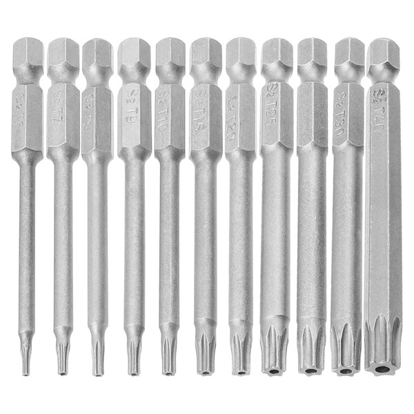 Evponk 11 Pcs Torx Security Screwdriver Bit Set 1/4" Hex