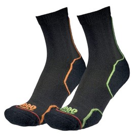 1000 Mile Mens 2266bl Socks, Black Orange/Green, L EU