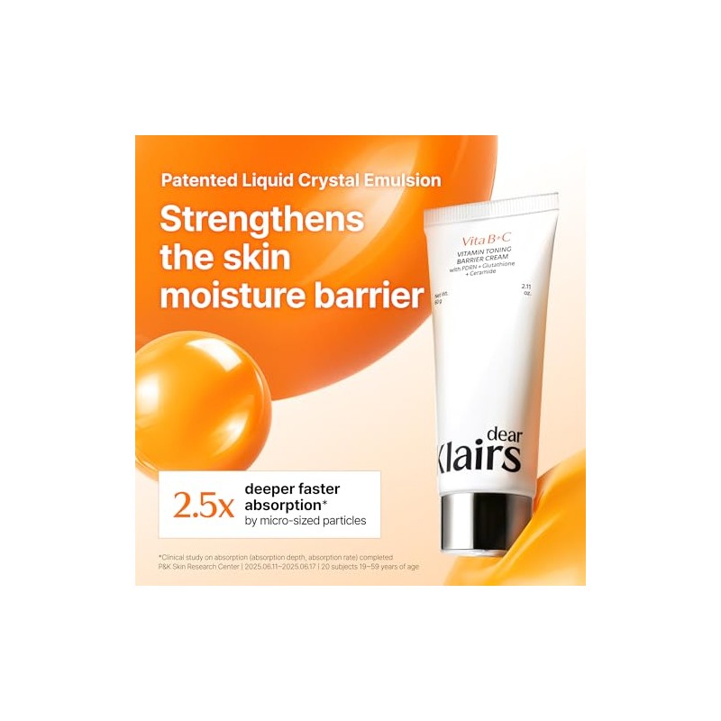 DearKlairs Crema Barrera Tonificante Vitamina 2.12 oz