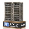 Howeall 4x12 Inches 4 Pack Heavy Duty Walkable Floor Register