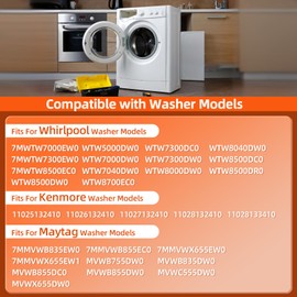 UPGRADED WPW10581874 Washing Machine Drain Pump Compatible with Whirlpool Maytag Kenmore,Washer WTW5000DW0 WTW7000DW0 MVWC555DW0 WTW8500DW0 MVWB855DW0 WTW7300DW0 7MMVWX655EW0 7MWTW8500EC0,W10581874