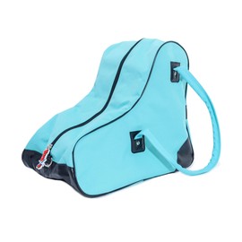 LENEXA Nylon Roller Skate Bag | Shoulder Strap and Handles and Reinforced Bottom Fits Quad Skates to Men's 12 | Teal