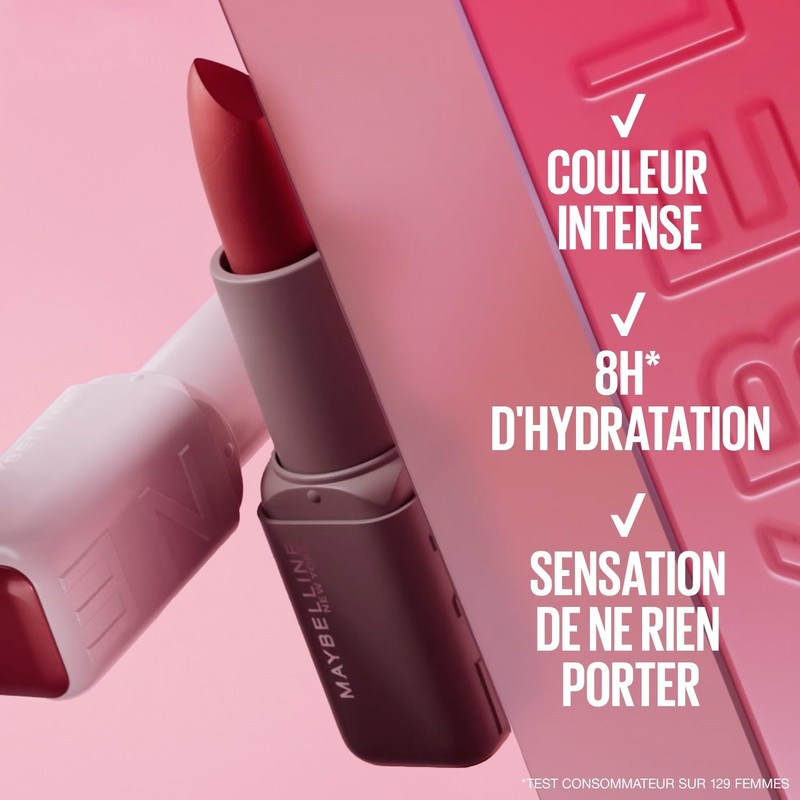 Maybelline New York Serum Bullet Lipstick, 8Hours Plumping Moisture, Oil