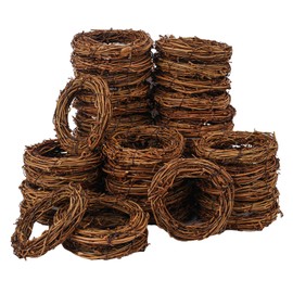 Geytetqi 40 PCS Natural Grapevine Wreaths - 4 Inch Beautiful Vine Branch Wreath, Rattan Wreath, Grapevines Wreath Bulk, Ideal for DIY Crafts and Christmas Decorations, Ideal for Outdoor and Indoor Use