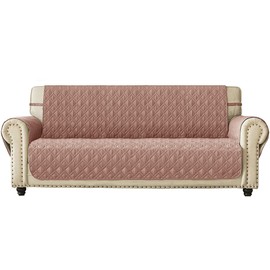 Ameritex Couch Sofa Cover Sofa Slipcover 100% Waterproof Nonslip Quilted Furniture Protector Slipcover for Dogs, Children, Pets Sofa Slipcover Machine Washable (Pink, 68'')