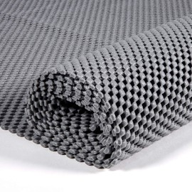 fowong Multipurpose Large Kitchen Non-Slip Mat,150cm x 100cm PVC Grid Pattern Anti-Slip Gripper Roll,Waterproof Non-Slip Liner Mat for Rug Gripper Car Roof Rack, Home and Office-Gray