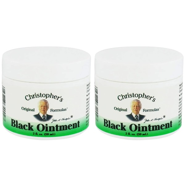 2 pack of Dr. Christophers Formula Black Drawing Ointment 2 Oz