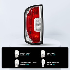 TUSDAR Tail Light Assembly For 2015-2022 GMC Canyon Outer Rear Taillight Assembly Replacement Brake Tail Lamp Right Passenger Side Wiring Harness and Bulbs Included