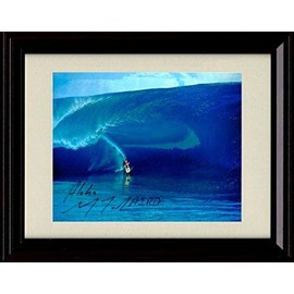 Laird Hamilton Autograph Promo Print - Big Wave Surfing! - Framed Print
