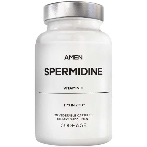 Amen Amen Spermidine Supplement - Spermidine Trihydrochloride Pills with Vitamin