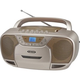 Jensen CD590C Bluetooth Boombox CD Cassette Recorder AM/FM (Coral) [New Speaker]
