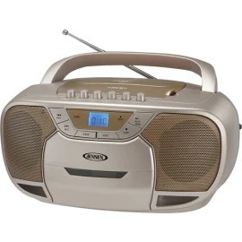 Jensen CD590C Bluetooth Boombox CD Cassette Recorder AM/FM (Coral) [New Speaker]