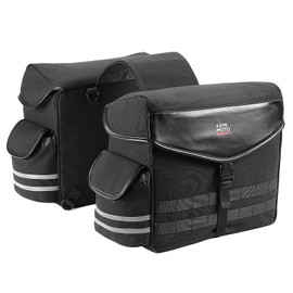 KEMIMOTO Motorcycle Saddle Bags 28L Throw Over Saddlebags Motorcycle Panniers Bag Compatible with Softail Sportster Cruiser Rebel Dyna Vulcan V-star Shadow