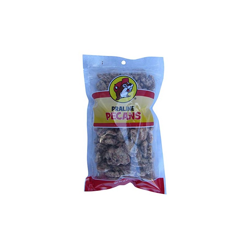 Buc-ee's Glazed Pecan Praline Halves in a Resealable Bag, 12
