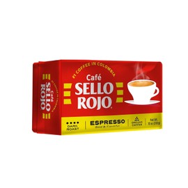 Sello Rojo Espresso Brick, 10 oz (Pack of 6)