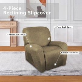 molasofa Mustard Recliner Chair Cover Stretch Furniture Protector For Pets And Kids