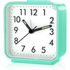 AMIR Analog Alarm Clock, Silent Non Ticking Small Clock, Travel