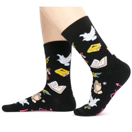 HAPPYPOP Christian Gifts Ideas Socks - Christian Religious Jesus Gifts, Religious Faith Over Fear Socks