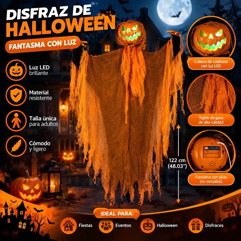 Fantasmas Colgante Luz Sonido Halloween Decoracion Exterior