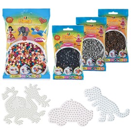 Hama Midi Size Beads, Plastic, Multi-Colour, Diameter 5 mm