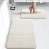 Yimobra Yimobra Memory Foam Bath Mat Set, 2 Piece, Cream