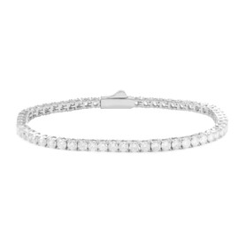 Lulu Mel 18K Gold Plated Tennis Bracelet for Women Men, 3/4/5mm Iced Out 5A Cubic Zirconia Classic Tennis Chain Bracelets 7 Inches 8 Inches, Diamond Tennis Bracelet Lady Fashion Jewelry, 7 Inches,
