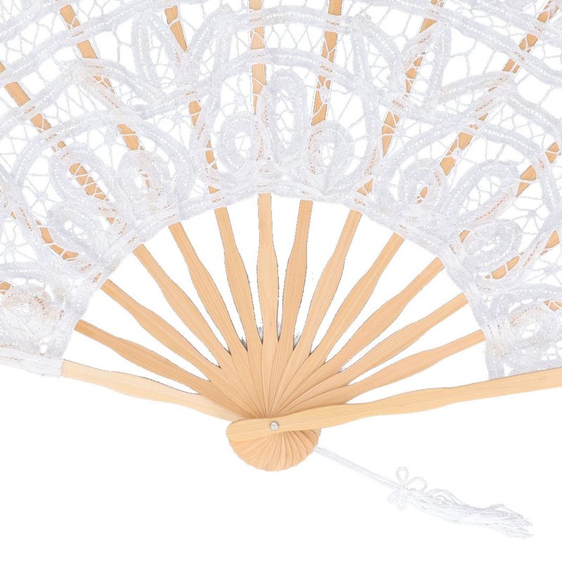 Abanico Plegable, Flor De Encaje Abanico Plegable Abanico Hecho A