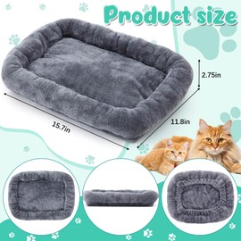 Abbylike 2 Pcs Cat Tree Tower Accessories Replacement Parts 15.7 x 11.8 Inch Grey Square Cat Bed Cover with Elastic Band for Platform Perch Shelves