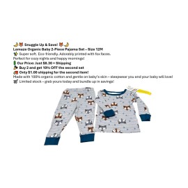 Lamaze Baby Boys' 2pc Long Sleeve Organic Cotton Snug Fit Pajama Set - 12 Months