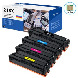 For HP 4 Pack 218X W2180X High Yield Toner NO CHIP Fits for HP LaserJet Pro MFP 3301fdw