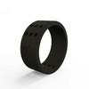 Men's Black Perforated Silicone Ring Size 08