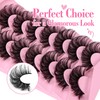 JIMIRE Mink Lashes Fluffy 6D Dramatic Strip D Curl False