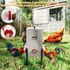 100LB Automatic Chicken Feeder with Cover, Large Capacity Metal Chicken