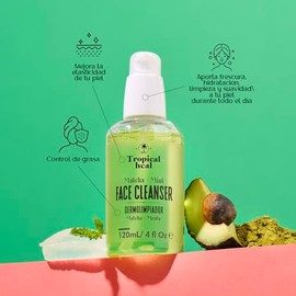 Tropical Heal - Limpiador Facial con Control de Grasa y Extracto de Matcha y Menta - Limpieza Profunda y Refrescante - 120 ml