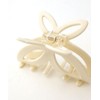 Vingtaine H7826-WH- Hair Claw Flower, Hollow Out, Simple, Hair Clip,
