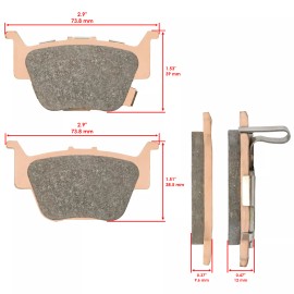 Caltric Brake Pads for Honda TRX650 TRX 650 Rincon Rear Brakes 2006-2010